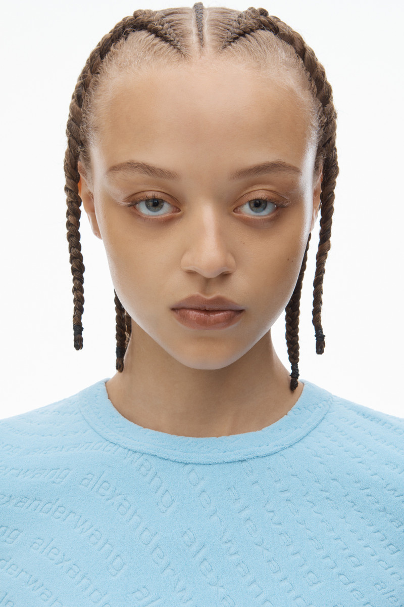 logo jacquard short sleeve baby tee 5