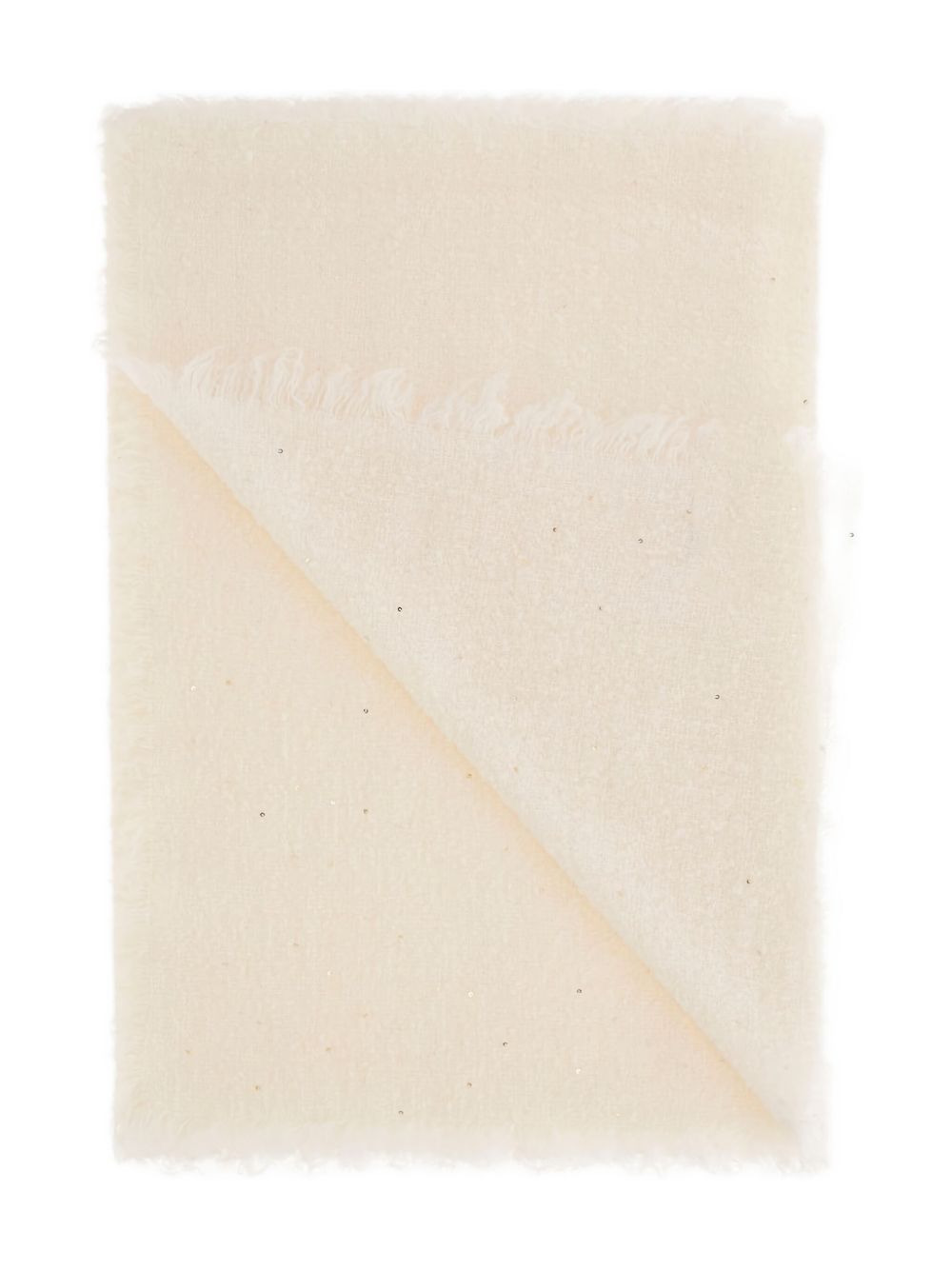 embellished frayed-edge scarf - 3