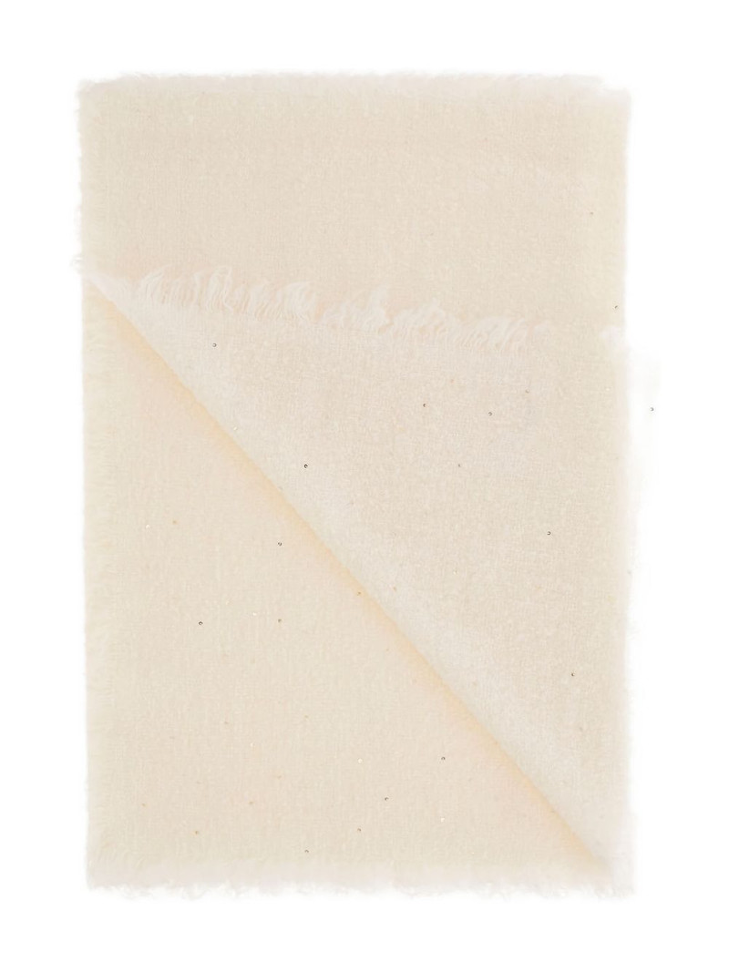 embellished frayed-edge scarf 3