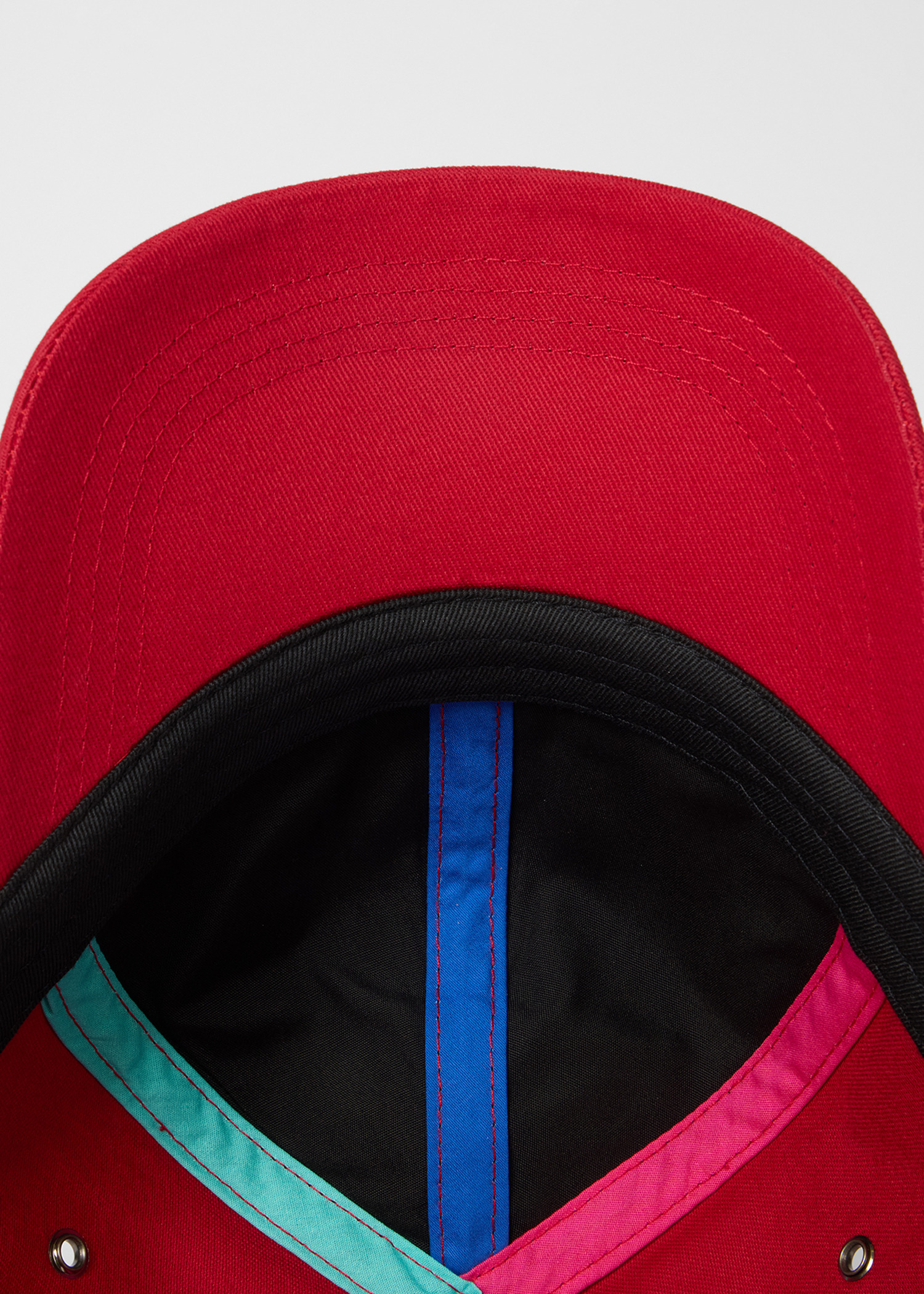 Red Cotton-Twill Quote Cap - 5