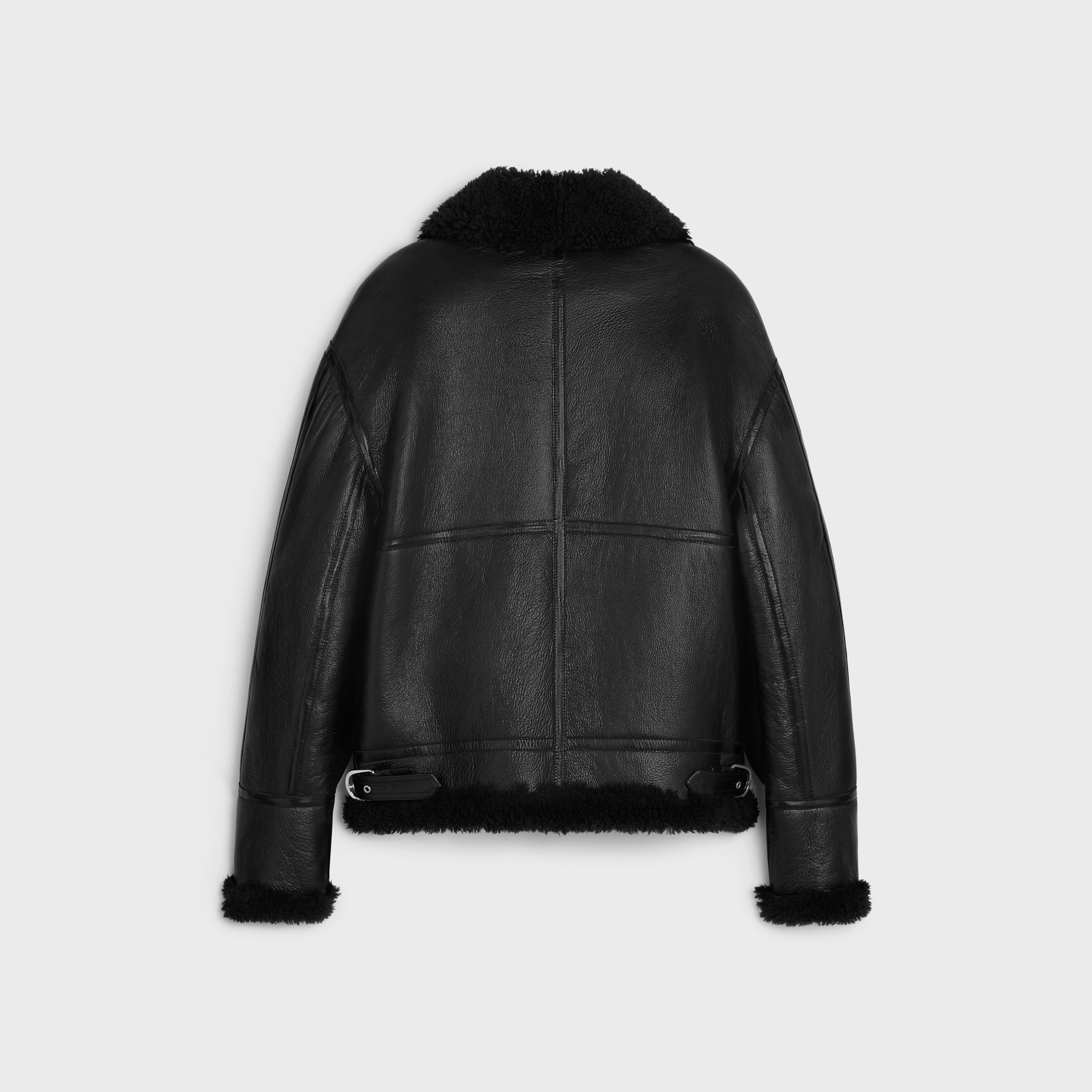 bomber jacket in shearling - 2