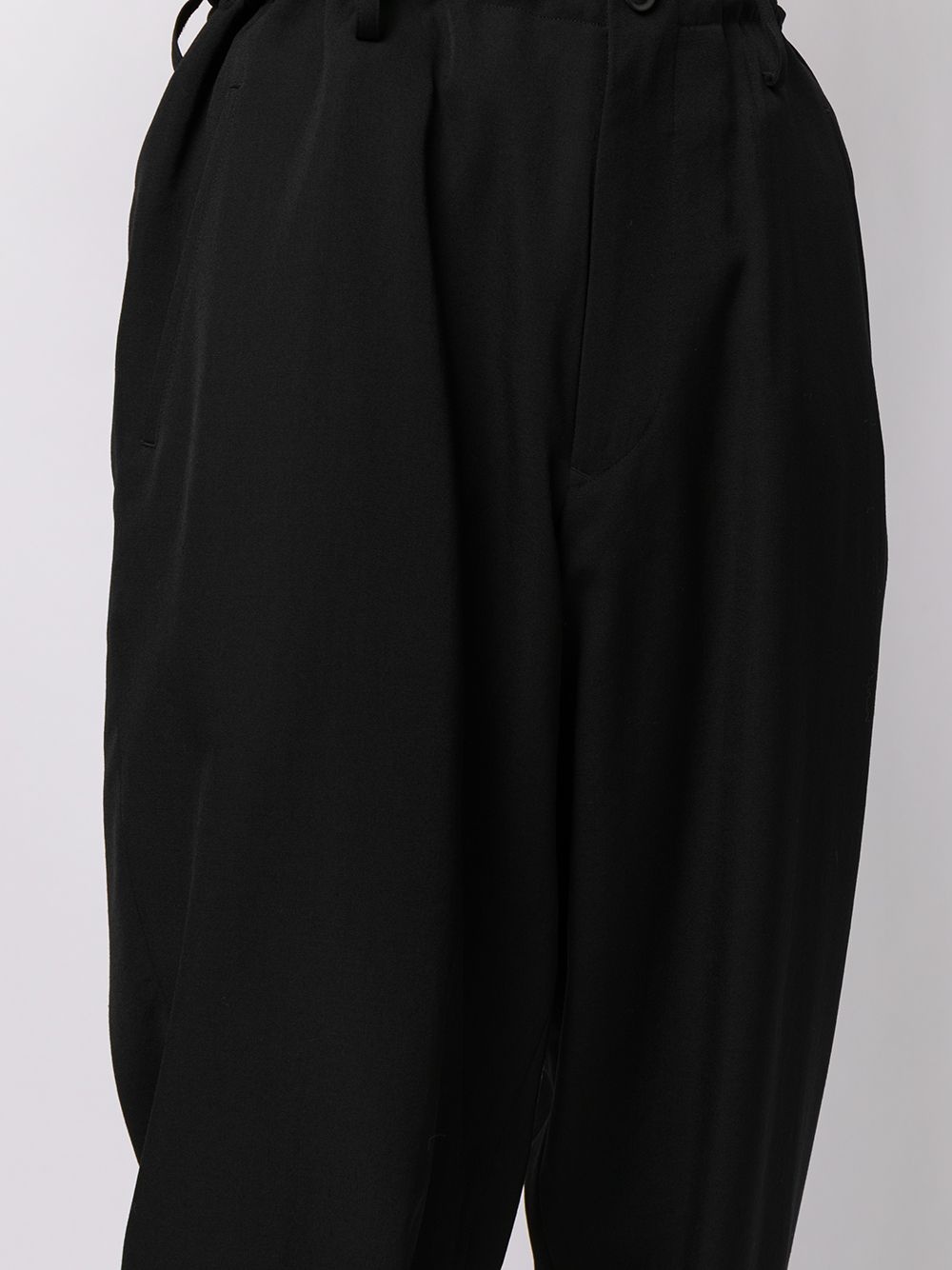 dropped crotch wool trousers - 5