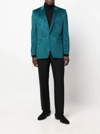 Etro paisley-jacquard single-breasted blazer outlook