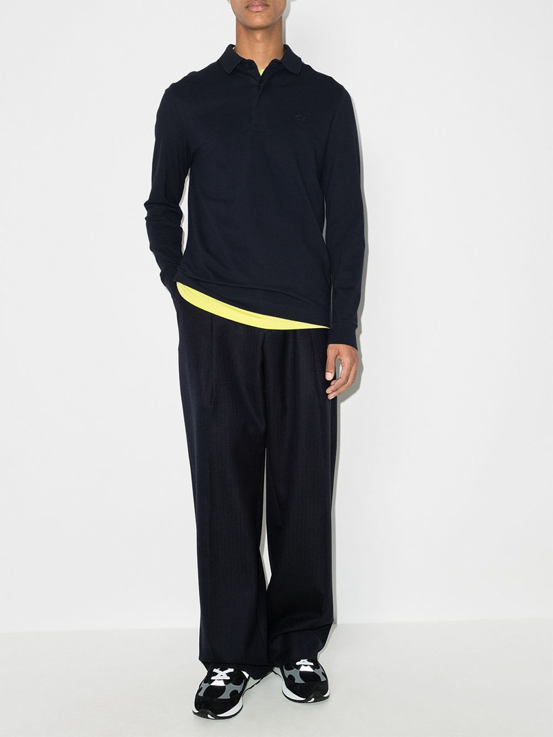 logo-embroidered long-sleeve polo shirt 5