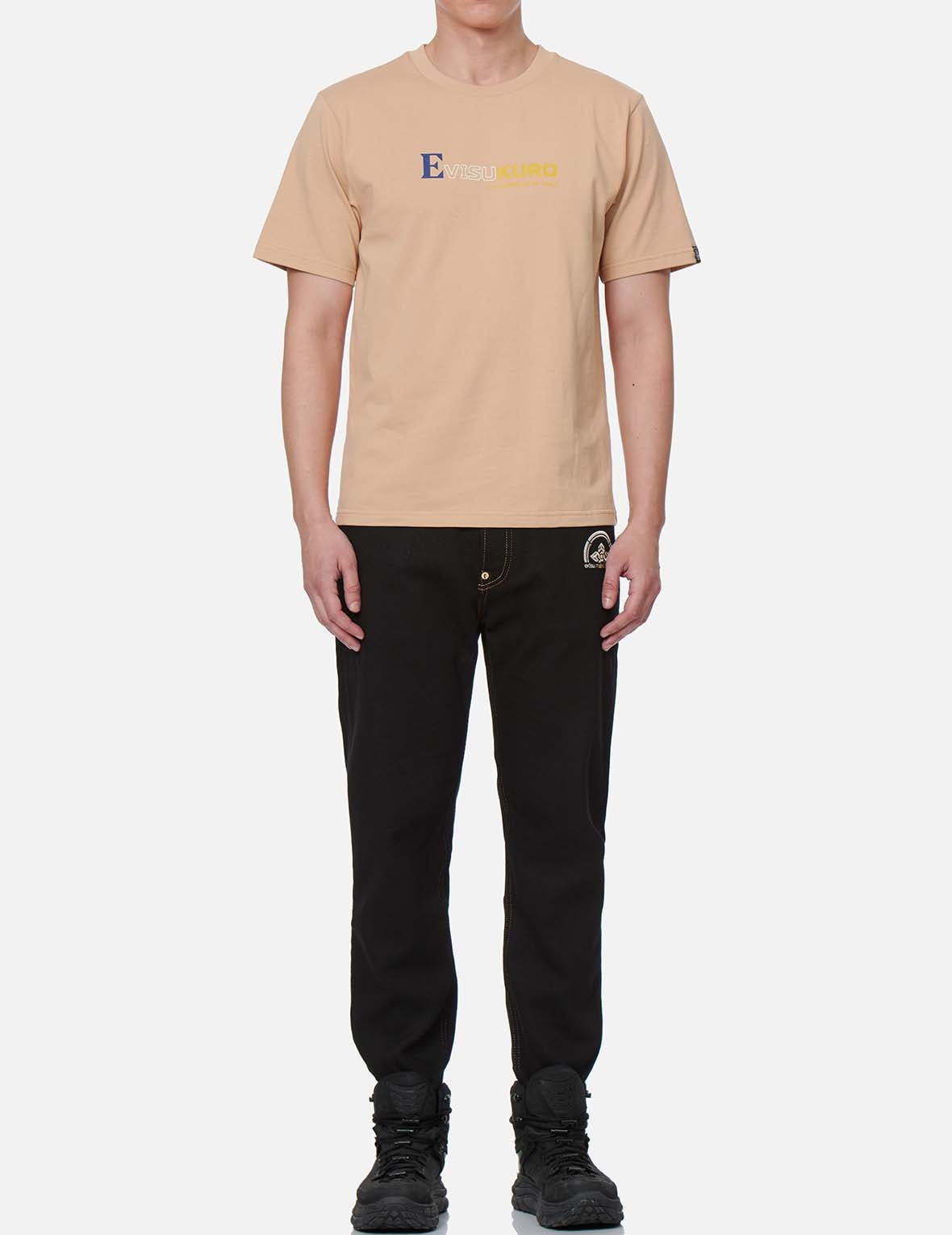 Hannya and The Great Wave Embroidery Denim Jogger Pants - 6