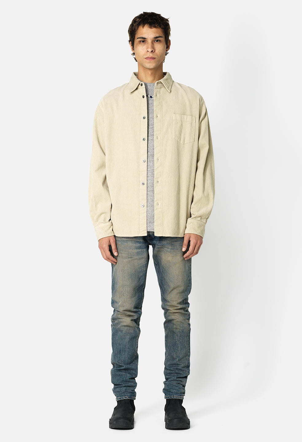 CORDUROY CLOAK BUTTON UP - 4