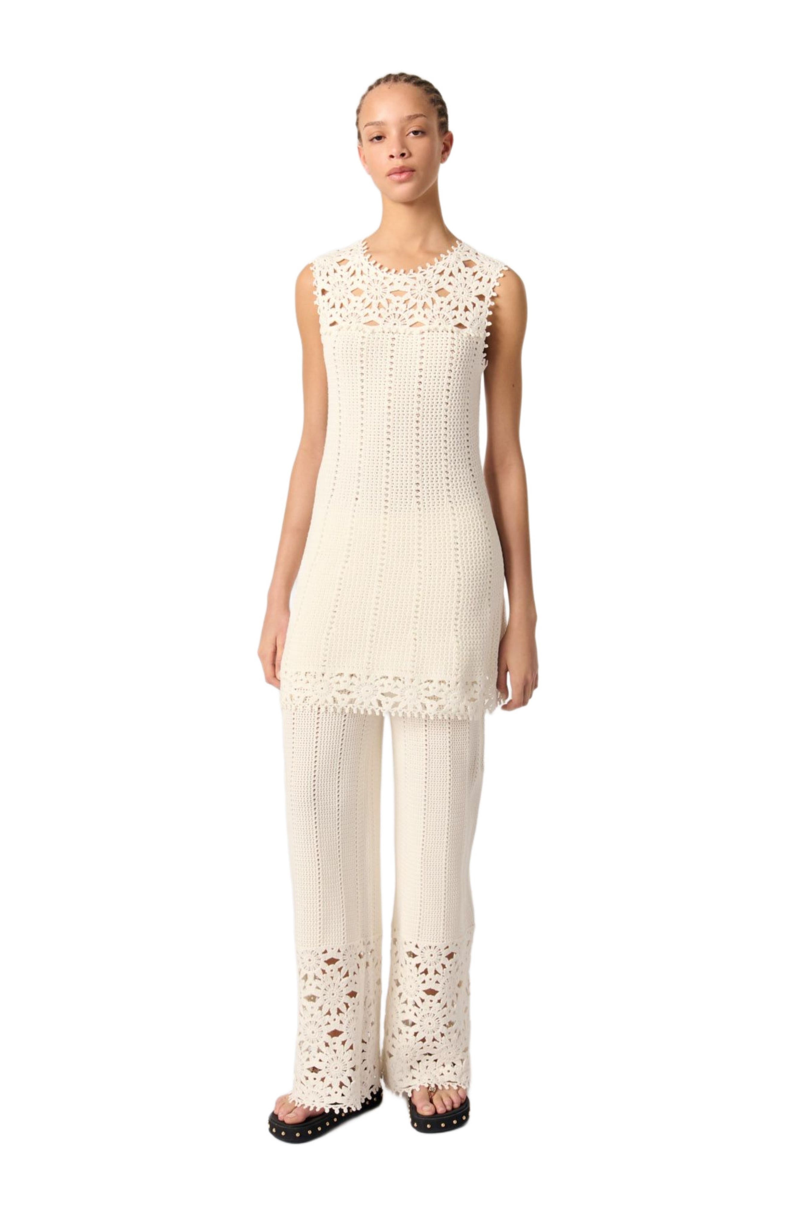 maje Mini crochet dress in White at Nordstrom - 1