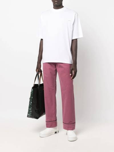 Marni corduroy straight-leg cut trousers outlook