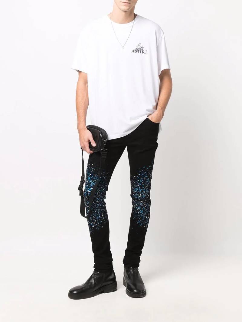 AMIRI Crystal Painter skinny jeans outlook