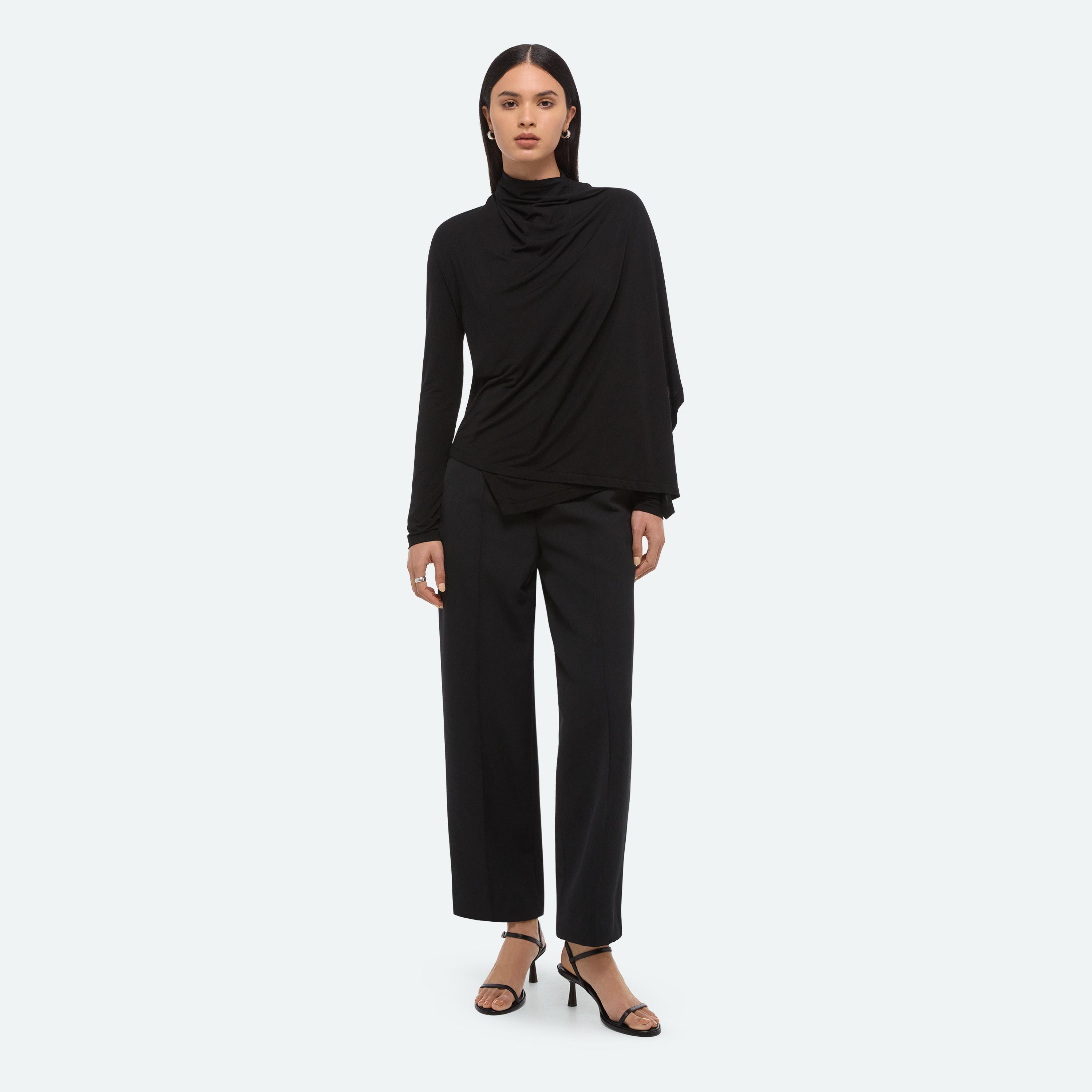 LONG-SLEEVE SCARF TOP - 2