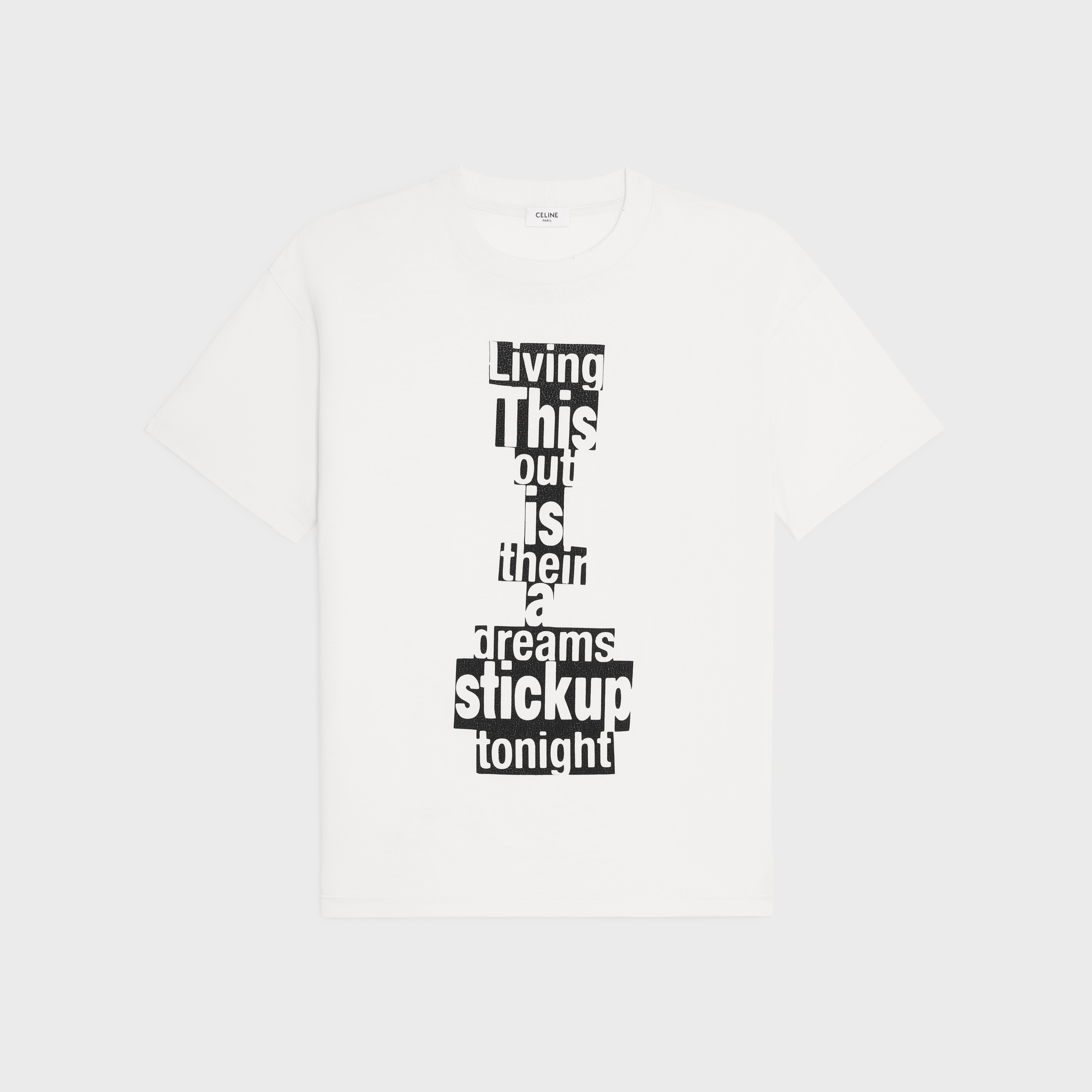 Tシャツ・カットソー CELINE | DASH SNOW LOOSE T-SHIRT IN JERSEY COTTON CELINE dash snow loose t-shirt in jersey cotton | celine
