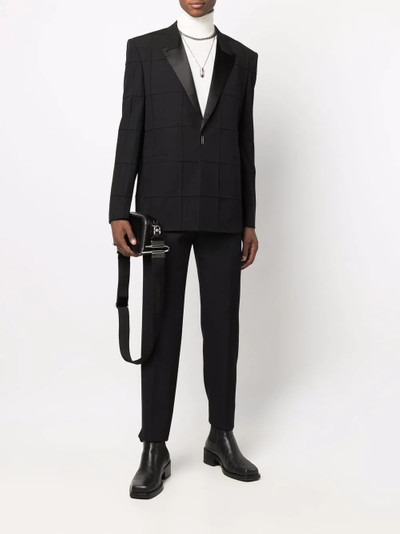 Givenchy check-pattern single-breasted blazer outlook