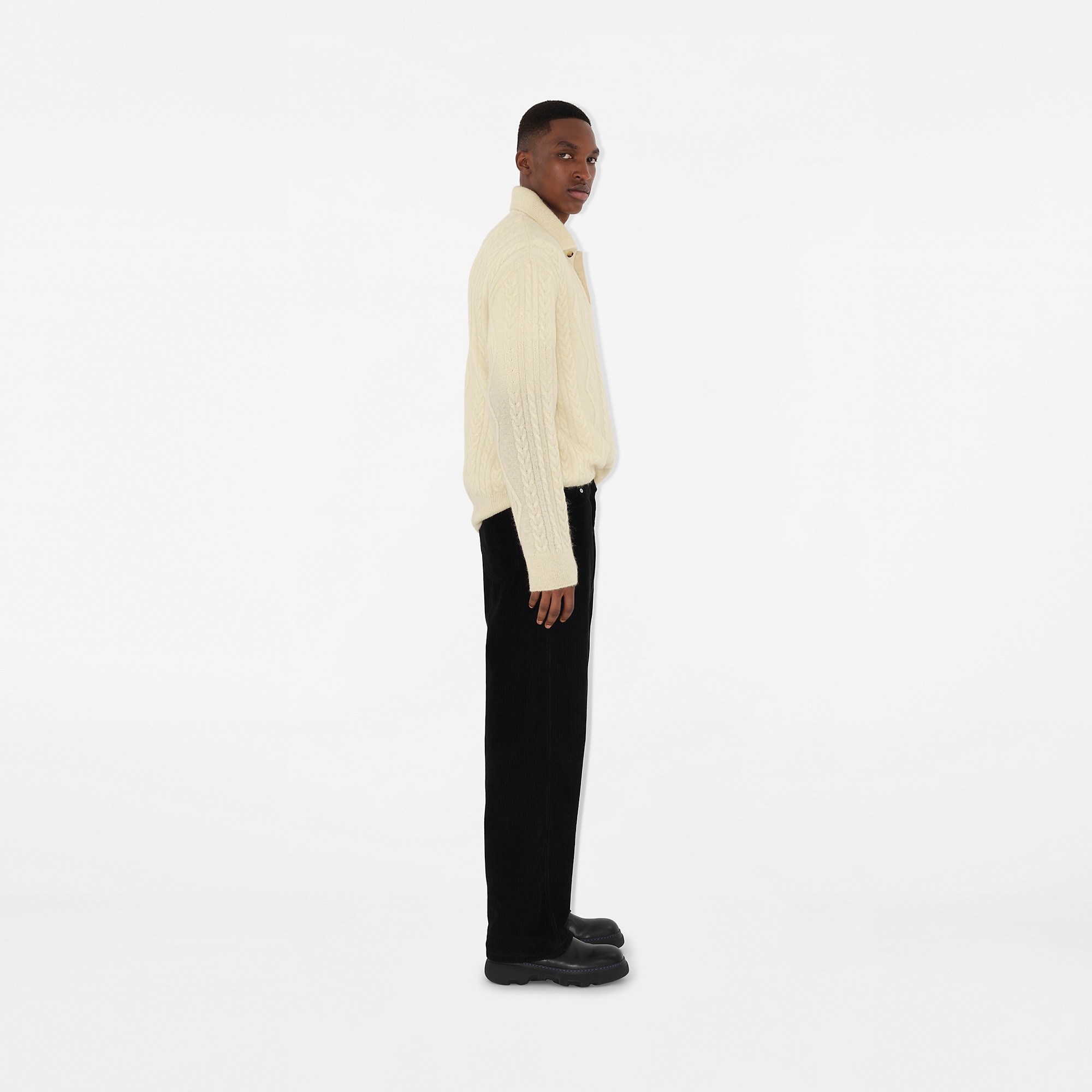 Aran Wool Blend Polo Shirt - 3