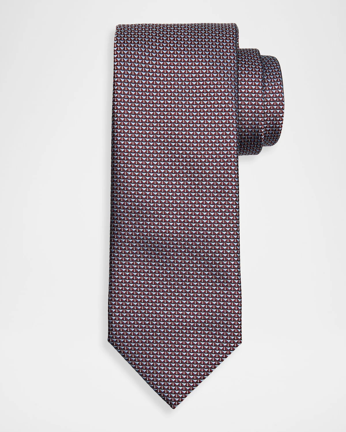 Men & apos;s Micro Triangle Silk Jacquard Tie - 1