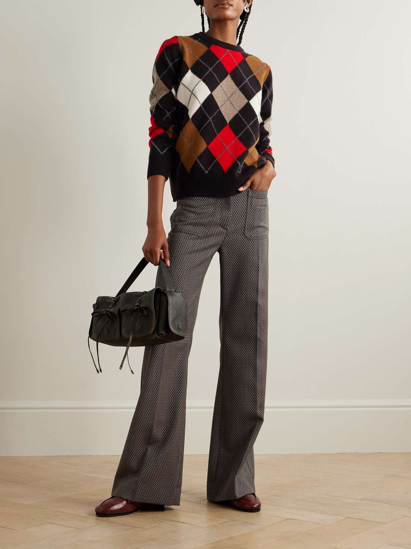 &DAUGHTER Argyle wool sweater Brown outlook