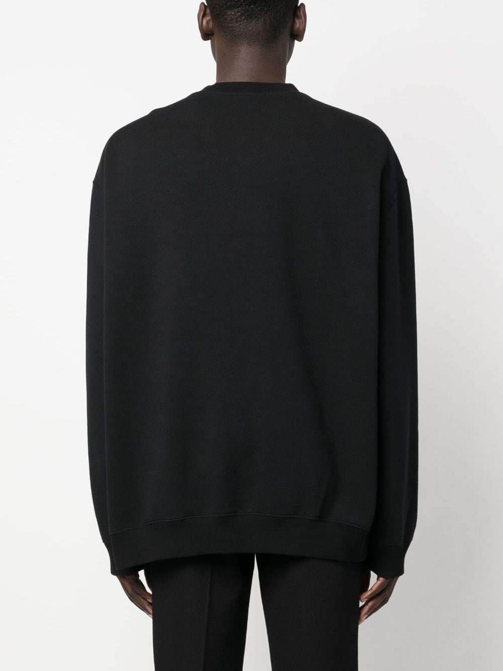 embroidered logo crew neck sweatshirt - 4
