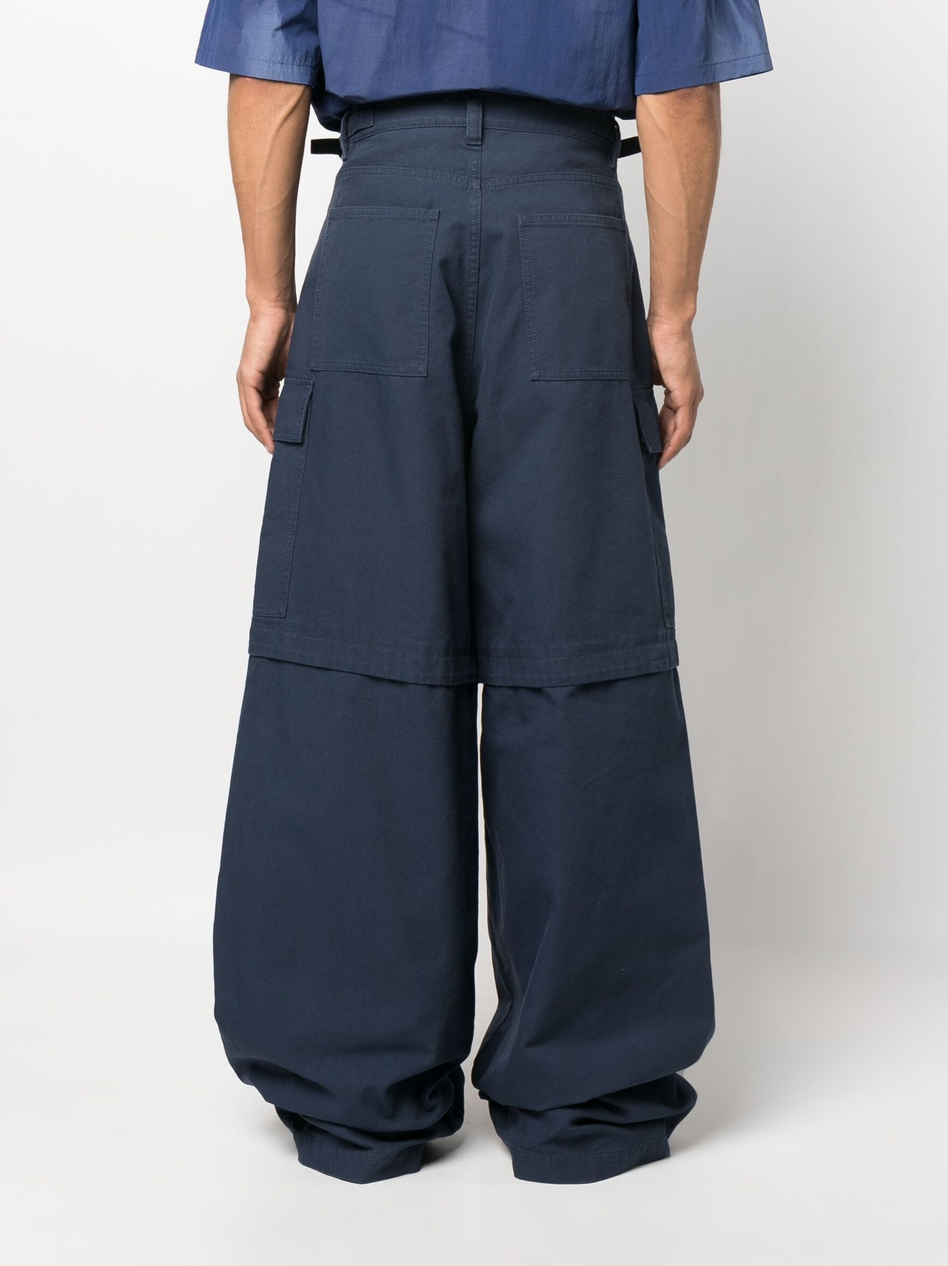 blue Wide cargo trousers - 4