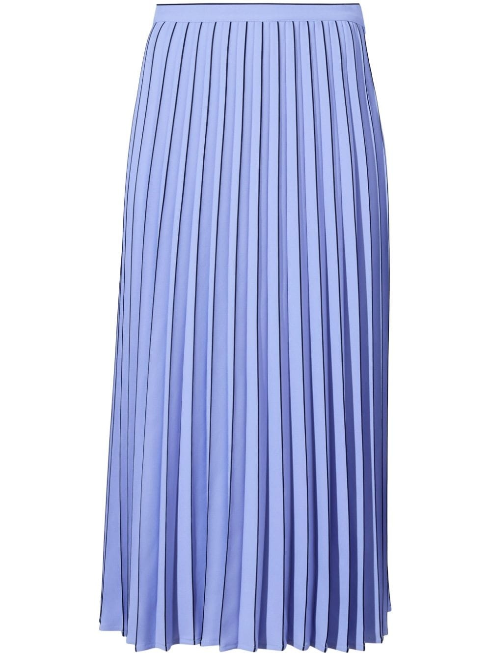 pleated crepe midi skirt - 1