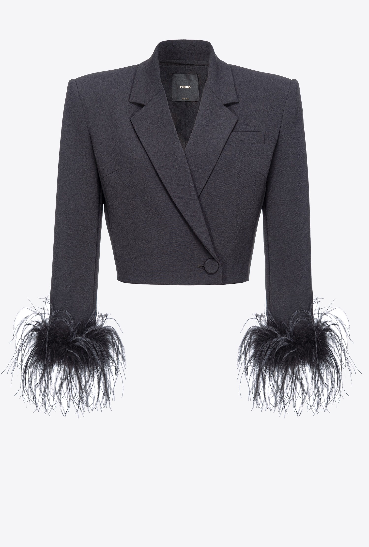 SPENCER JACKET WITH FEATHERS - 1