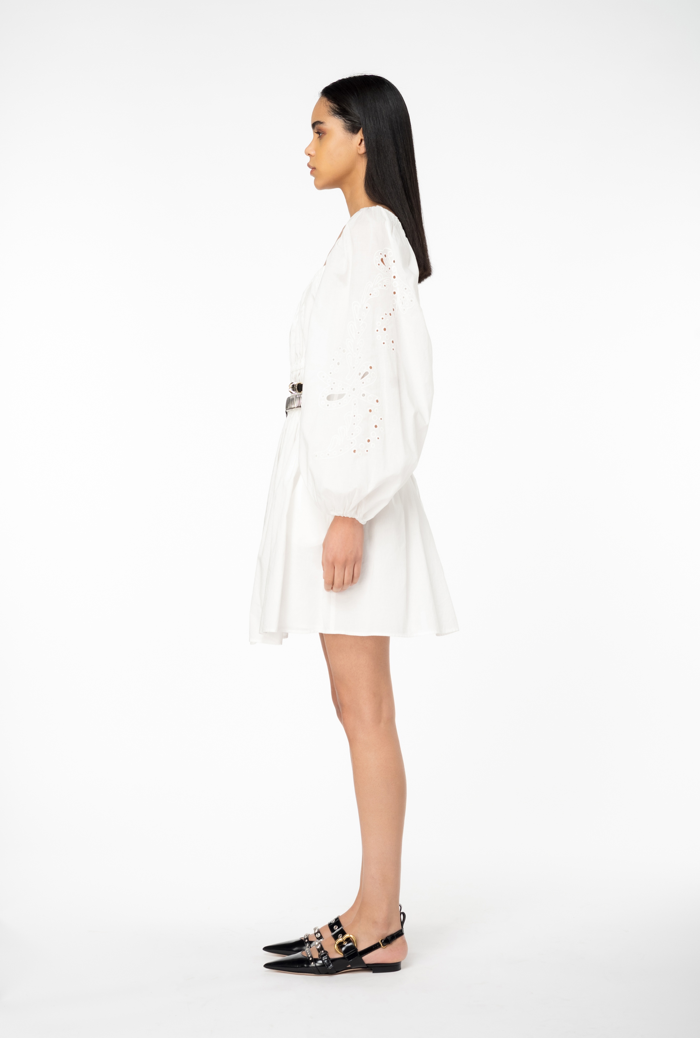 MINI DRESS WITH RODEO BRODERIE ANGLAISE - 4