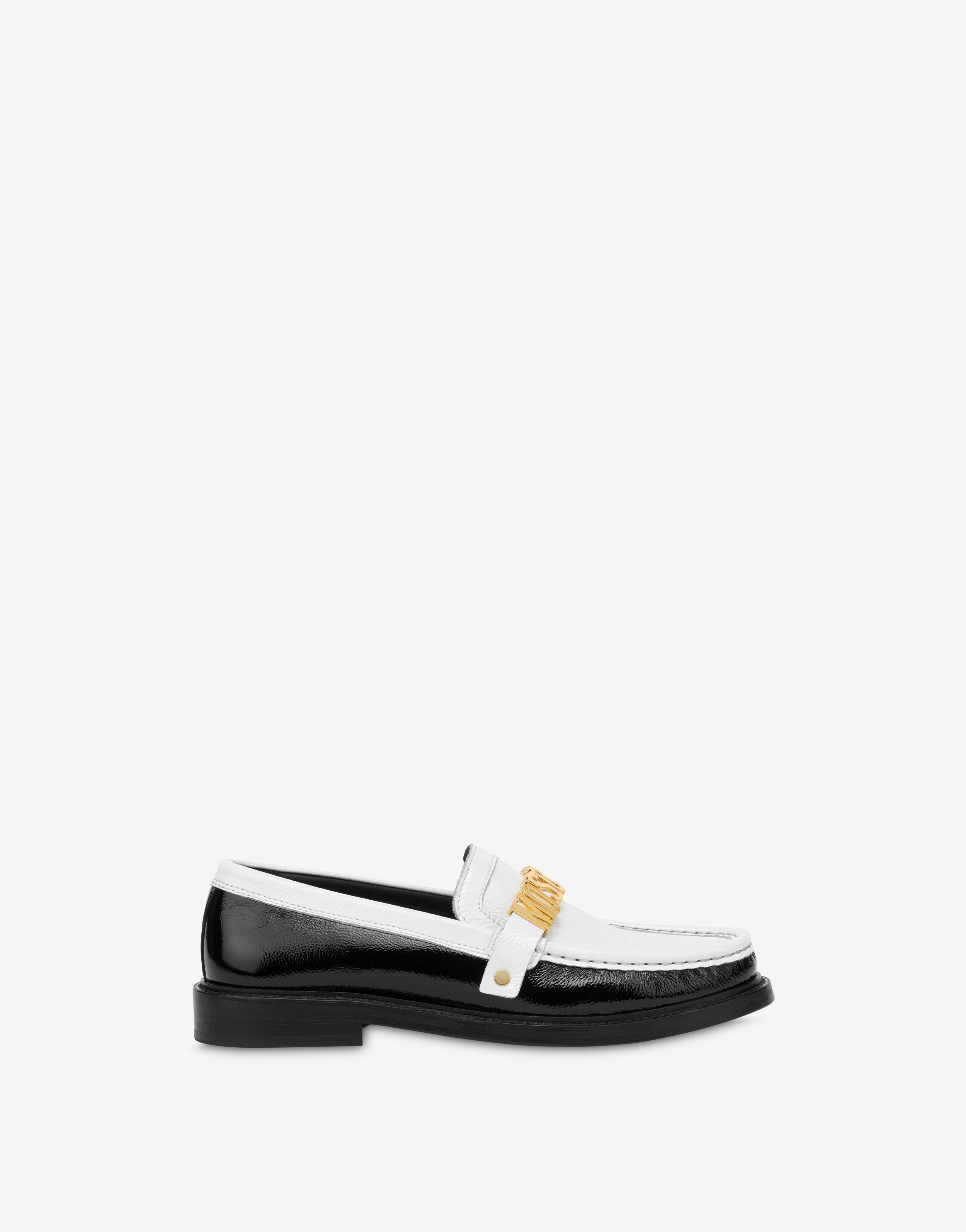 MOSCHINO COLLEGE TWO-TONE LOAFERS - 2