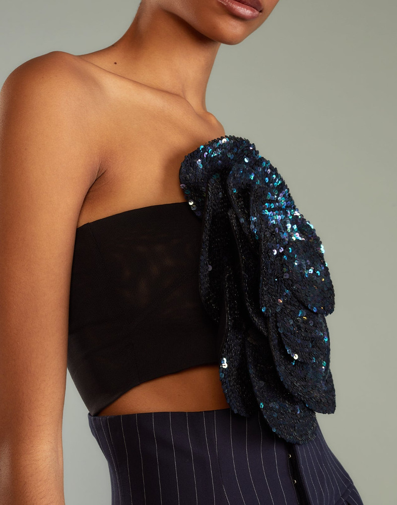 Sequin Flower Bandeau 4