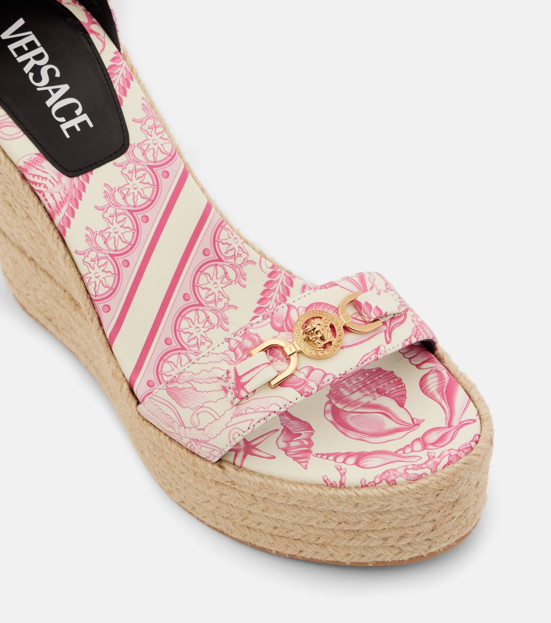 Medusa '95 leather espadrille wedges - 5