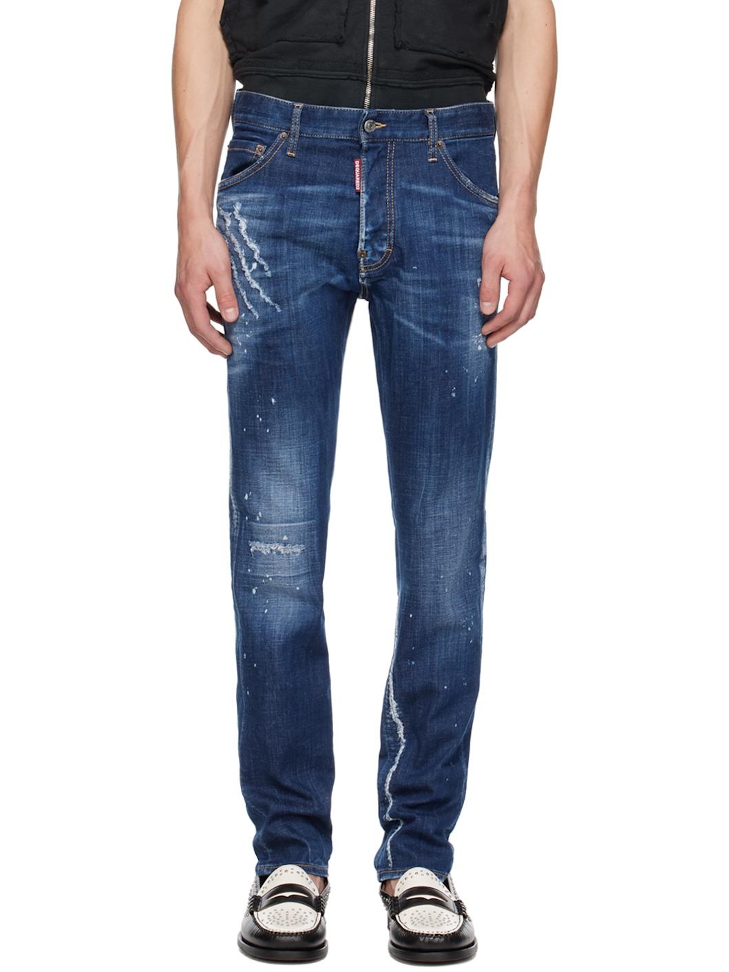 Blue Dark Clean Wash Cool Guy Jeans - 1