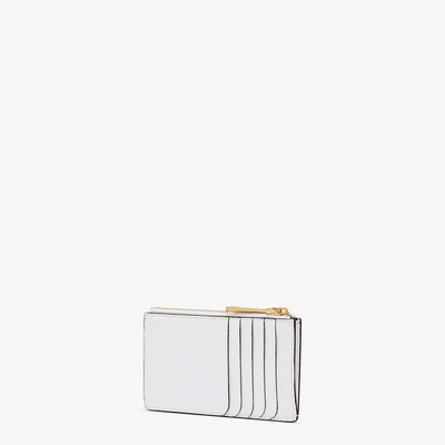 FENDI White leather card holder outlook