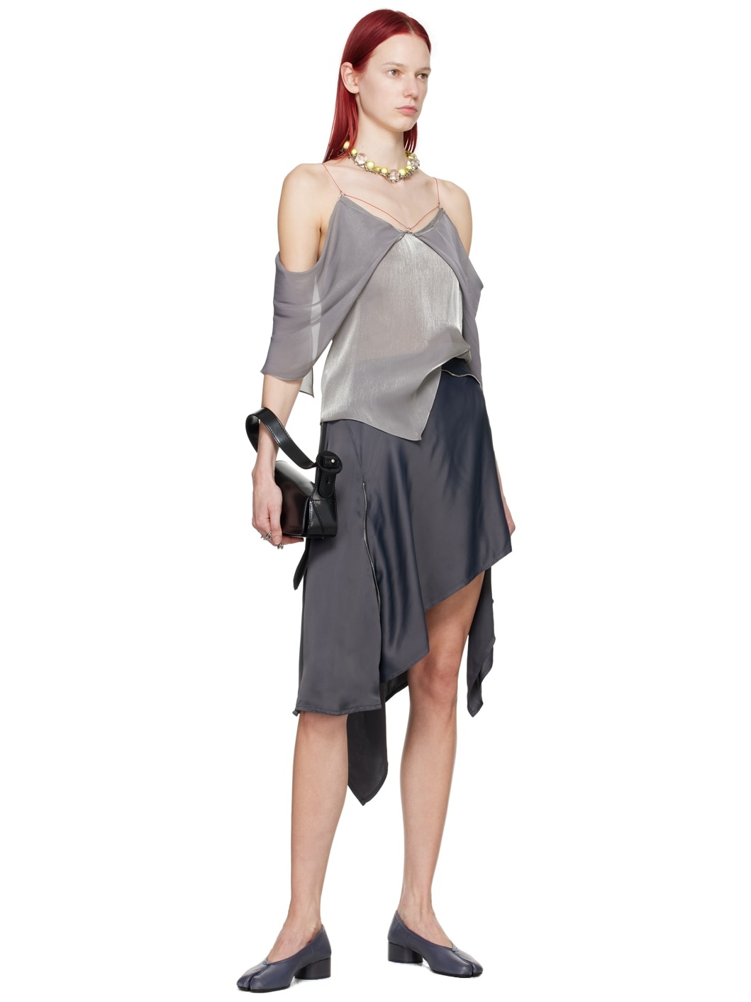 Gray Sonia Midi Skirt - 4