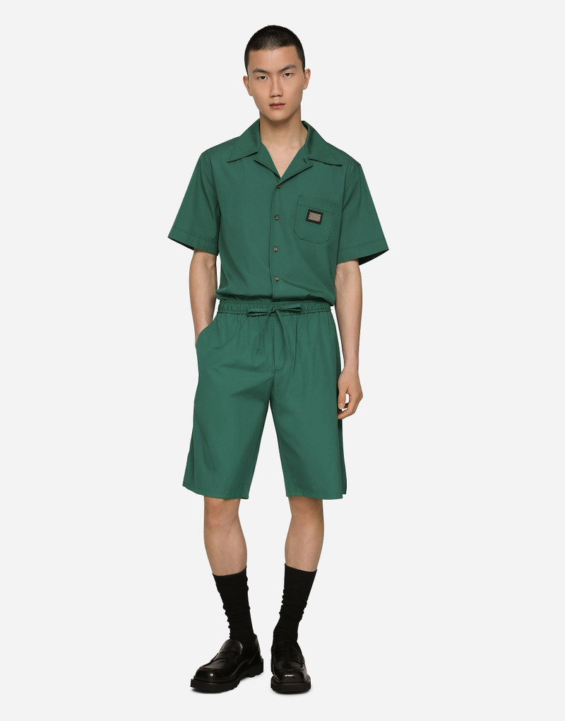 Dolce & Gabbana Cotton jogging shorts with logo tag outlook