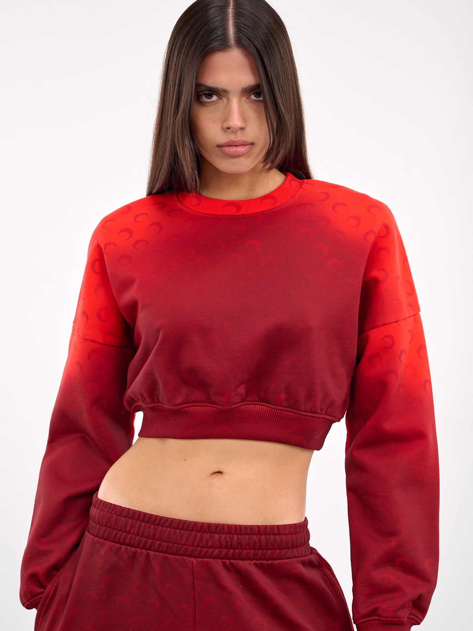 Moon Faded Gradient Crop Sweatshirt - 4
