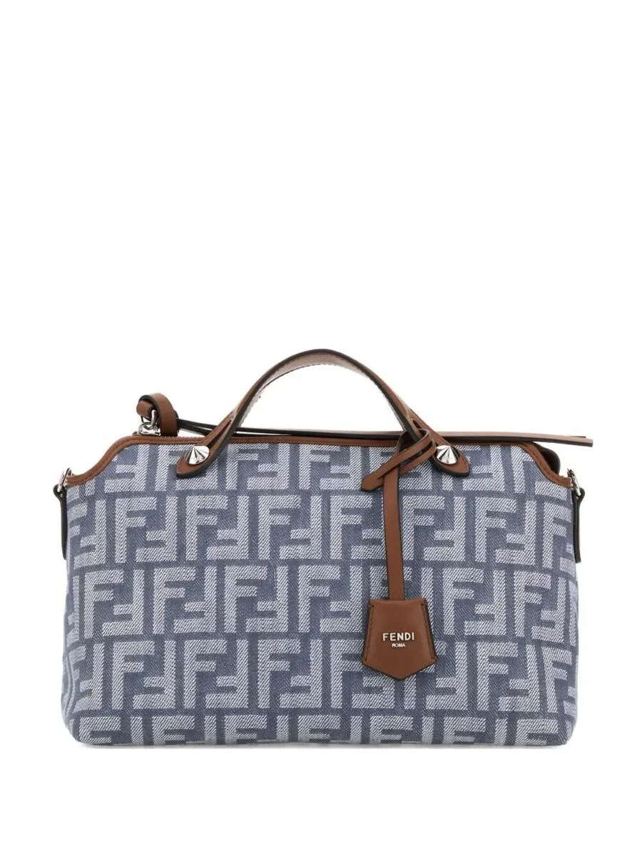 Fendi By The Way Soft Medium Denim-Effect Ff Jacquard Bags - 1