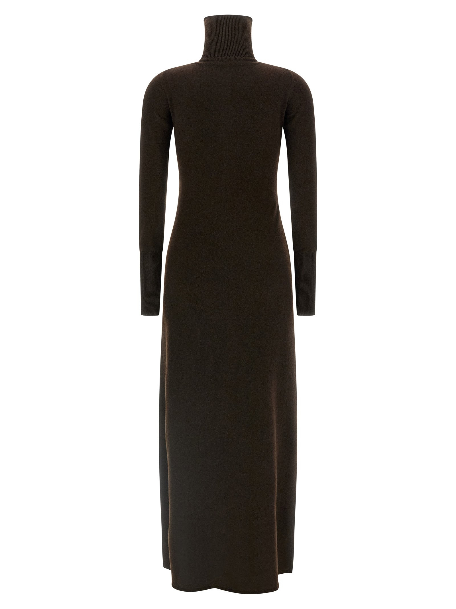 High Neck Dress Dresses Brown - 2