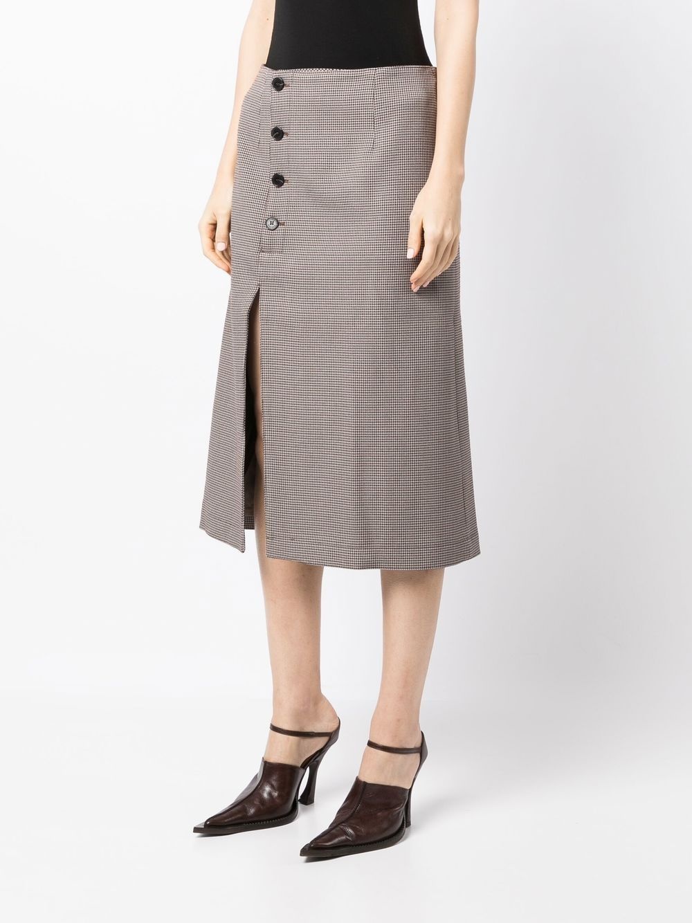 button-front midi skirt - 3