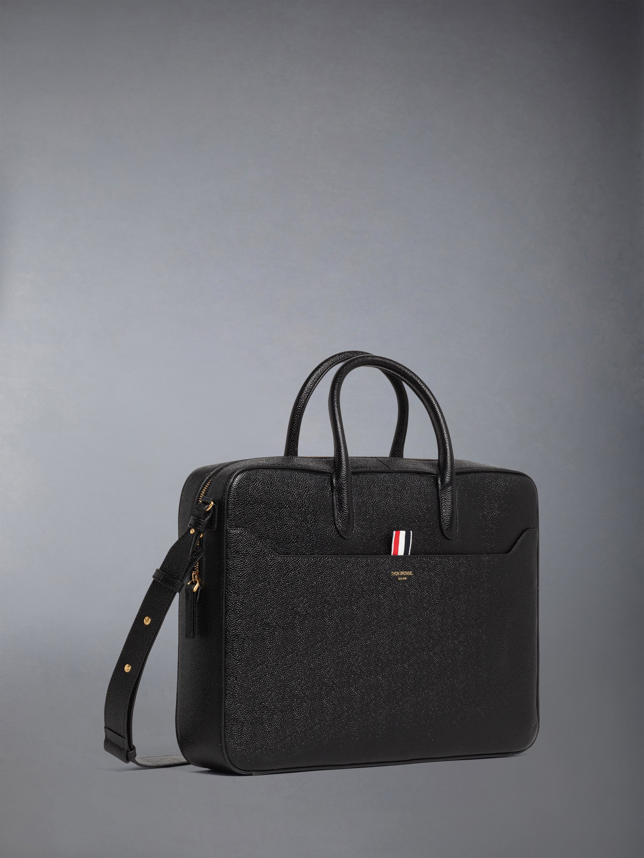 PEBBLE GRAIN SHOULDER STRAP BUSINESS BAG - 3