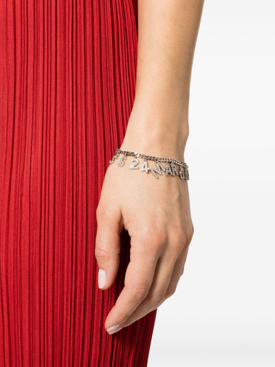 MM6 Maison Margiela logo-charm chain-link bracelet outlook
