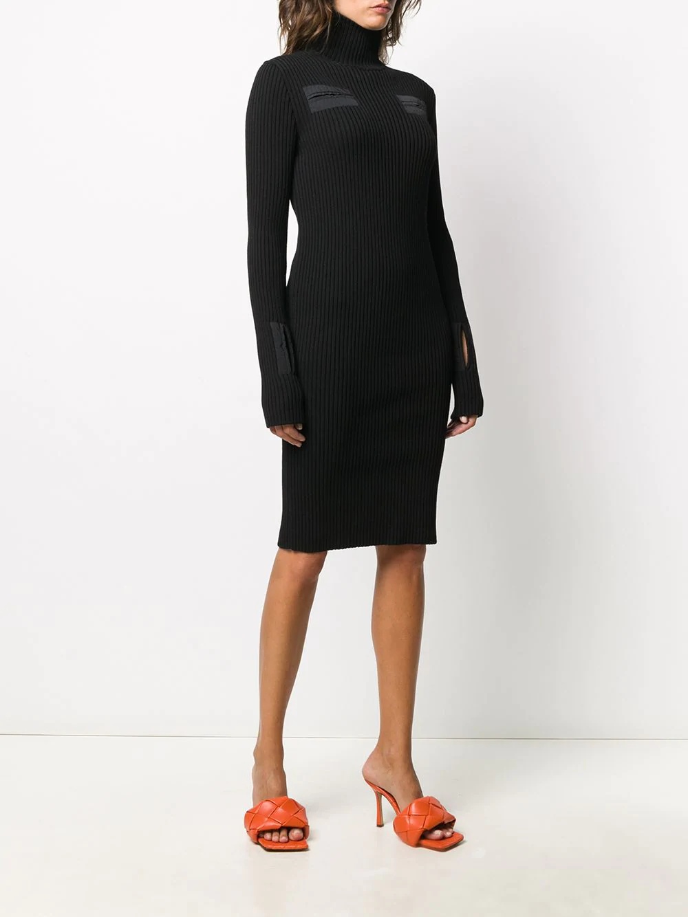 rollneck fitted dress - 3