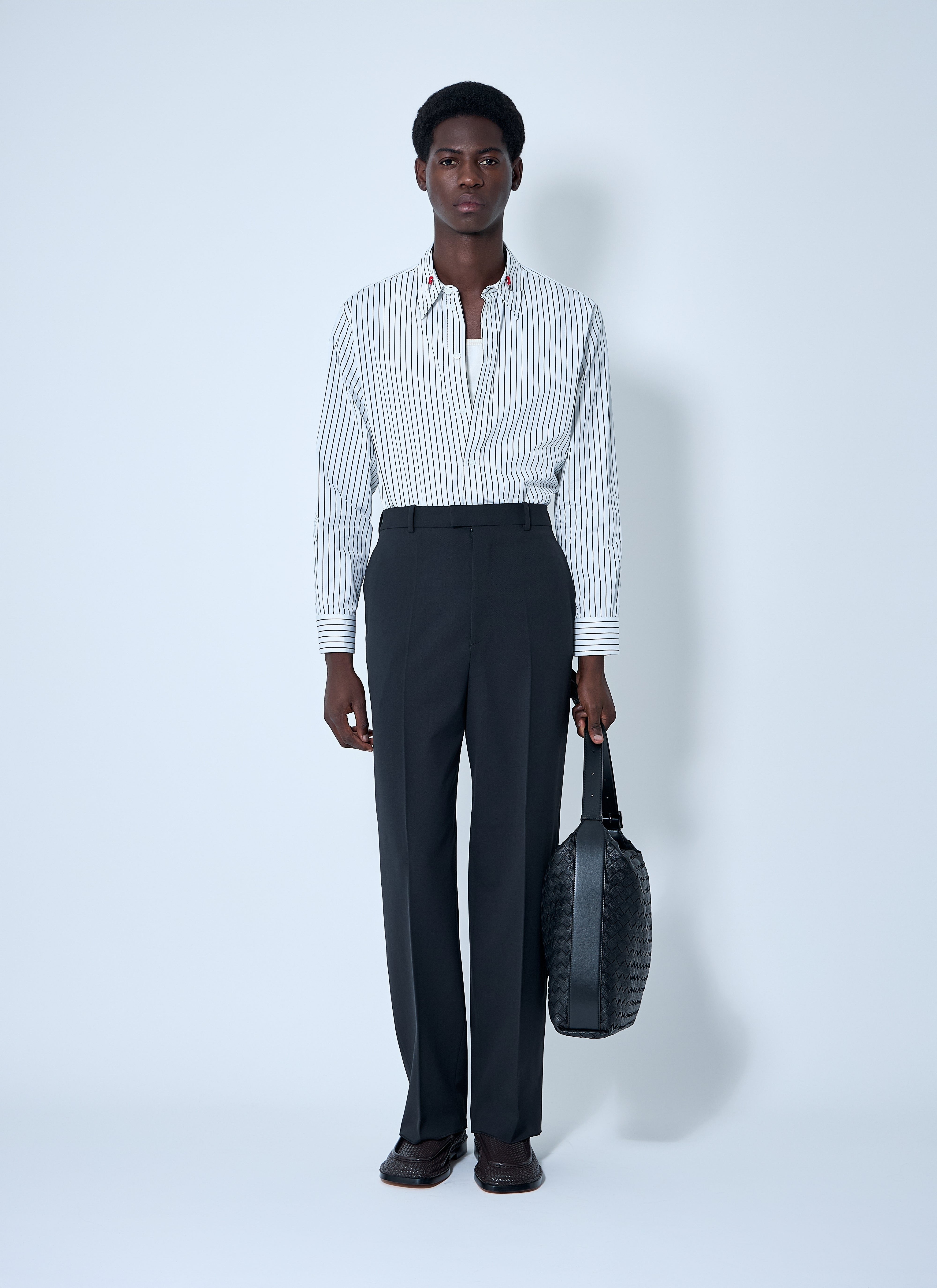 Bottega Veneta Men Light Wool Pants - 2