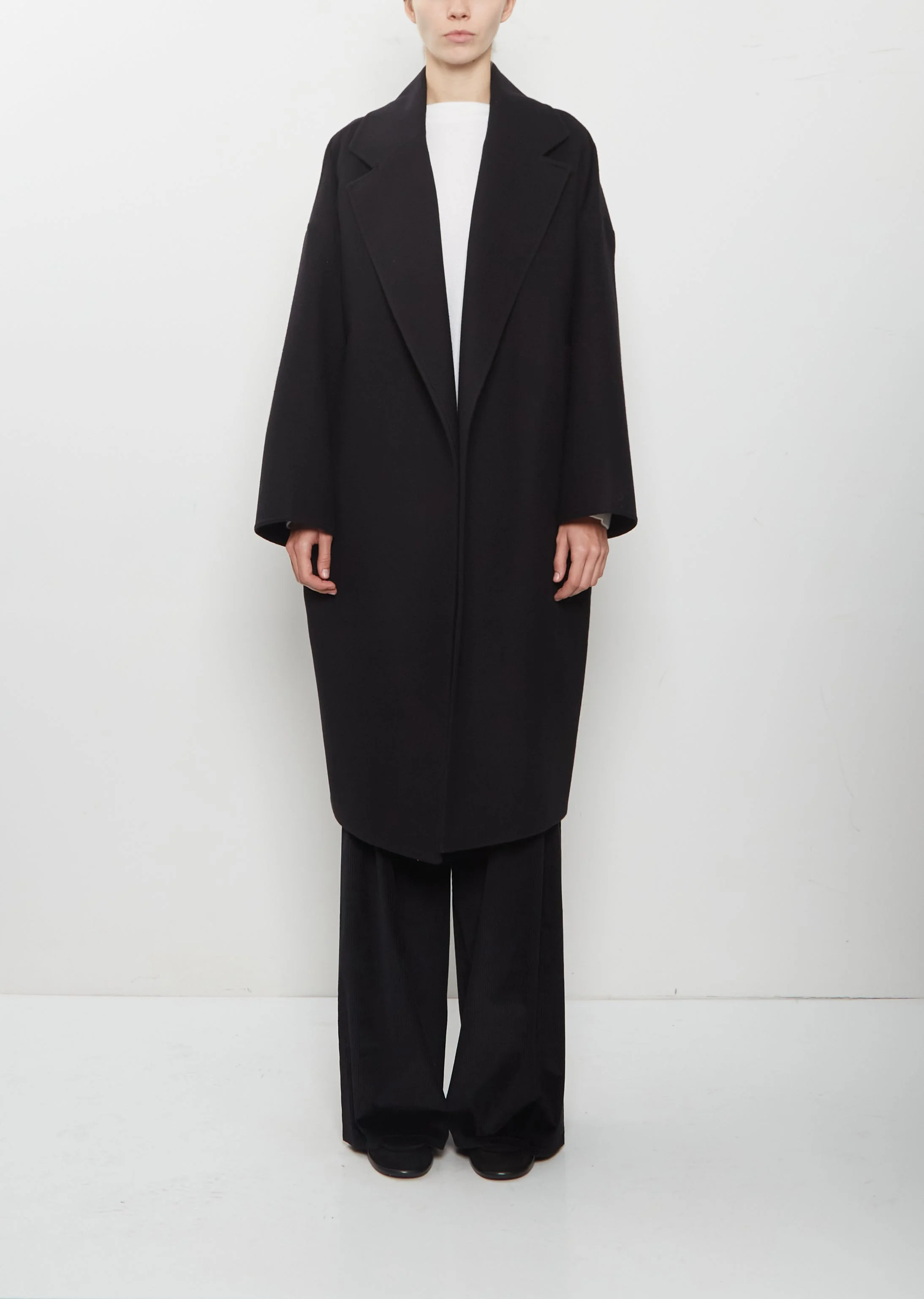Panno Wool Oversized Coat — Black - 1