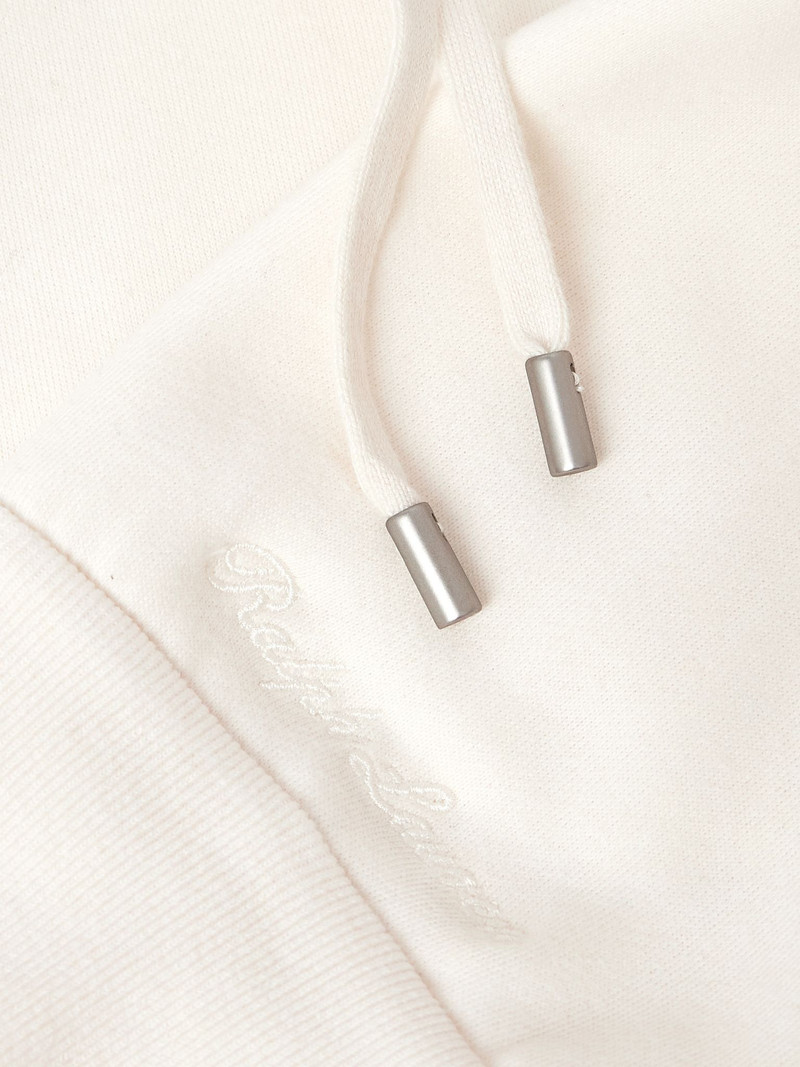 Cotton and Cashmere-Blend Jersey Hoodie Cream 4