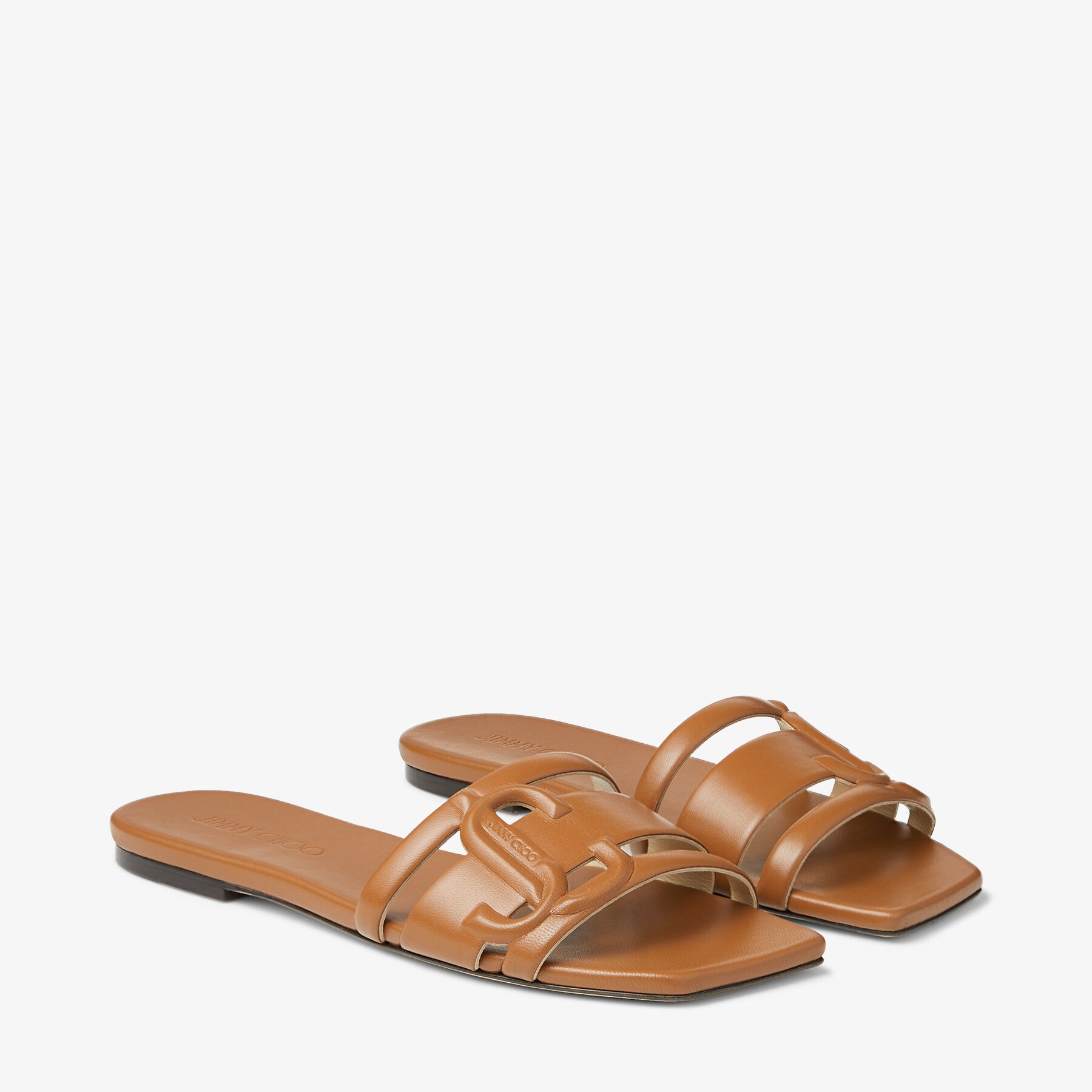 Laran Flat
Tan Nappa Leather Flats with JC Monogram - 3