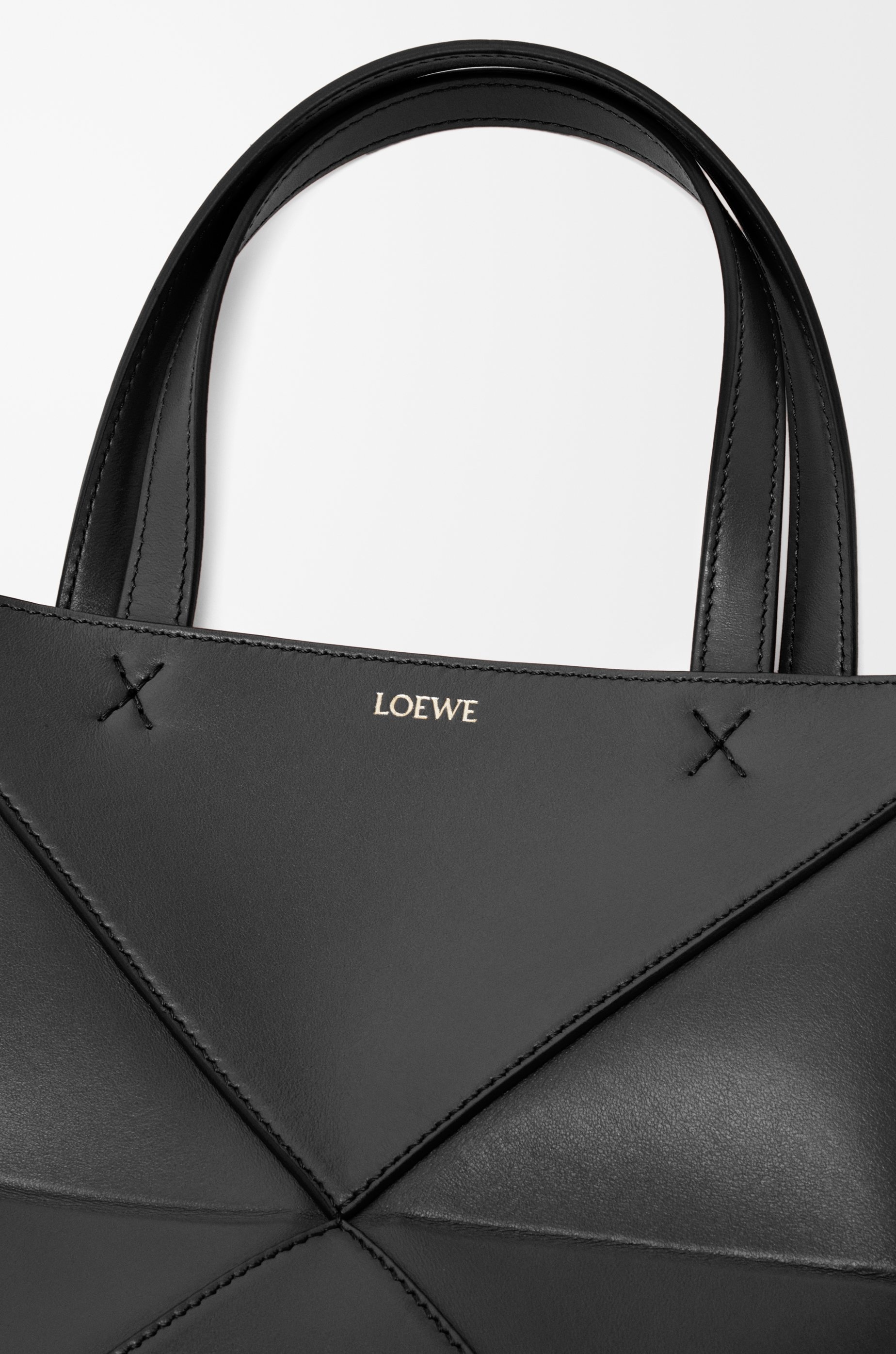 Mini Puzzle Fold Tote in shiny calfskin - 11