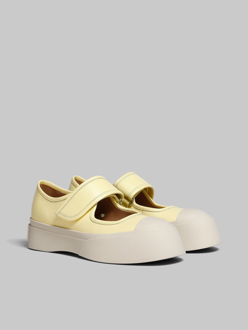 LIGHT YELLOW NAPPA LEATHER MARY JANE SNEAKER - 2