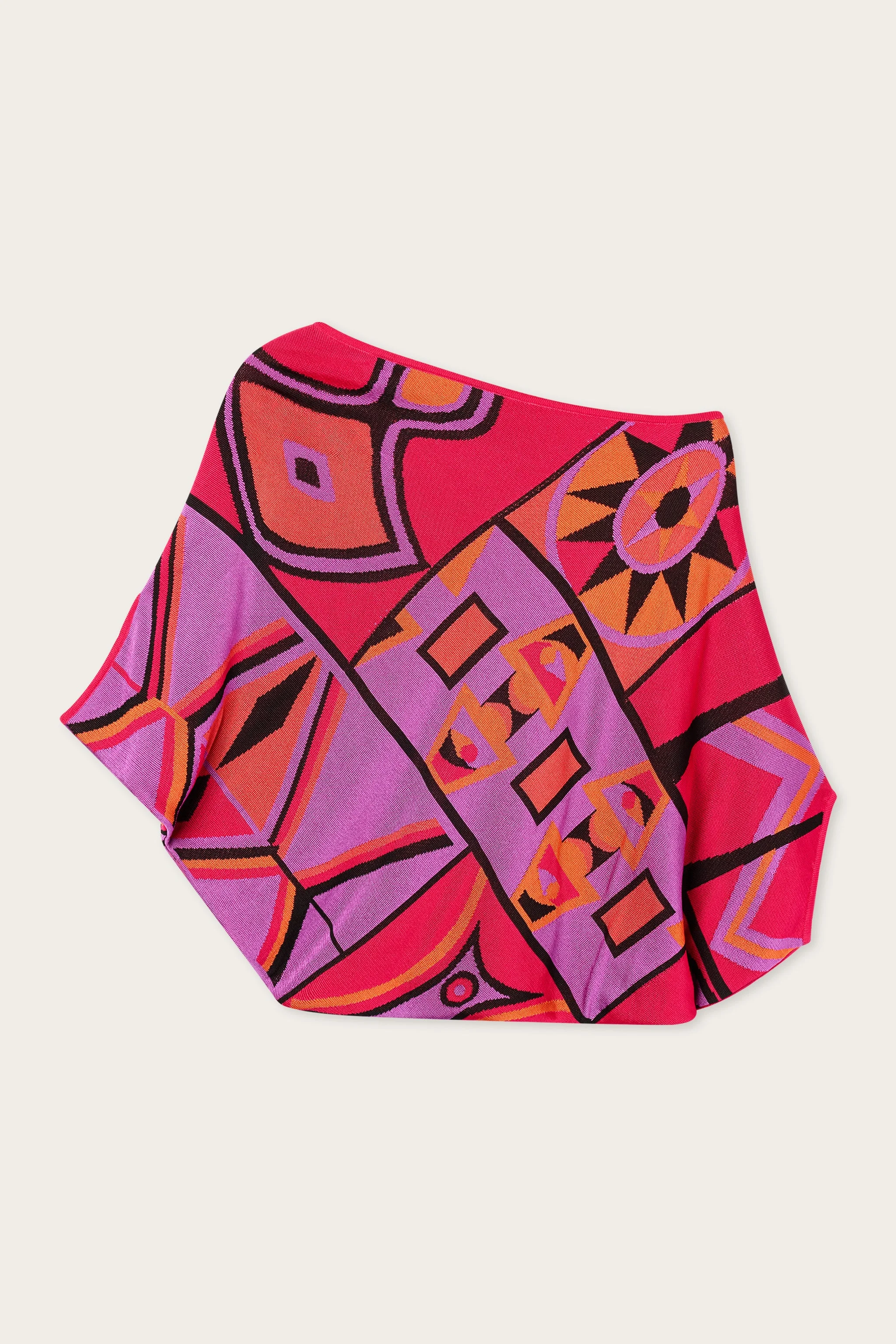BONGO PRINT DRAPED TOP - 1