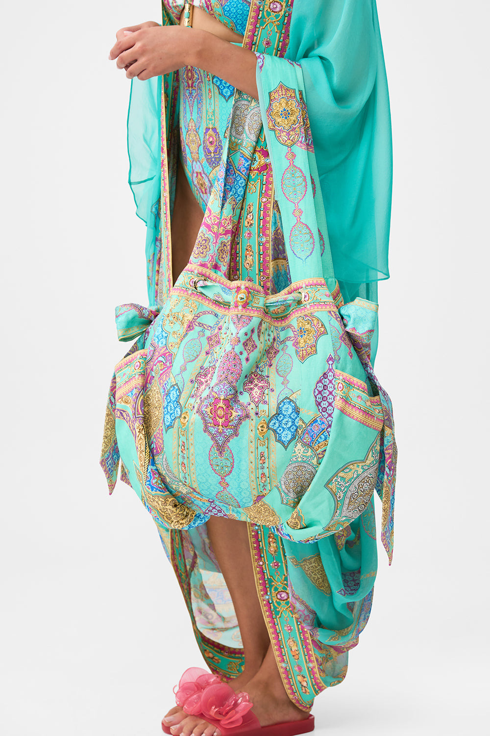 DRAWSTRING BOW BEACH BAG THE CONCUBINES CORRIDOR - 4