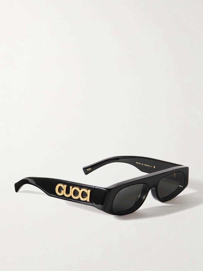 Rectangular-frame acetate sunglasses - 1