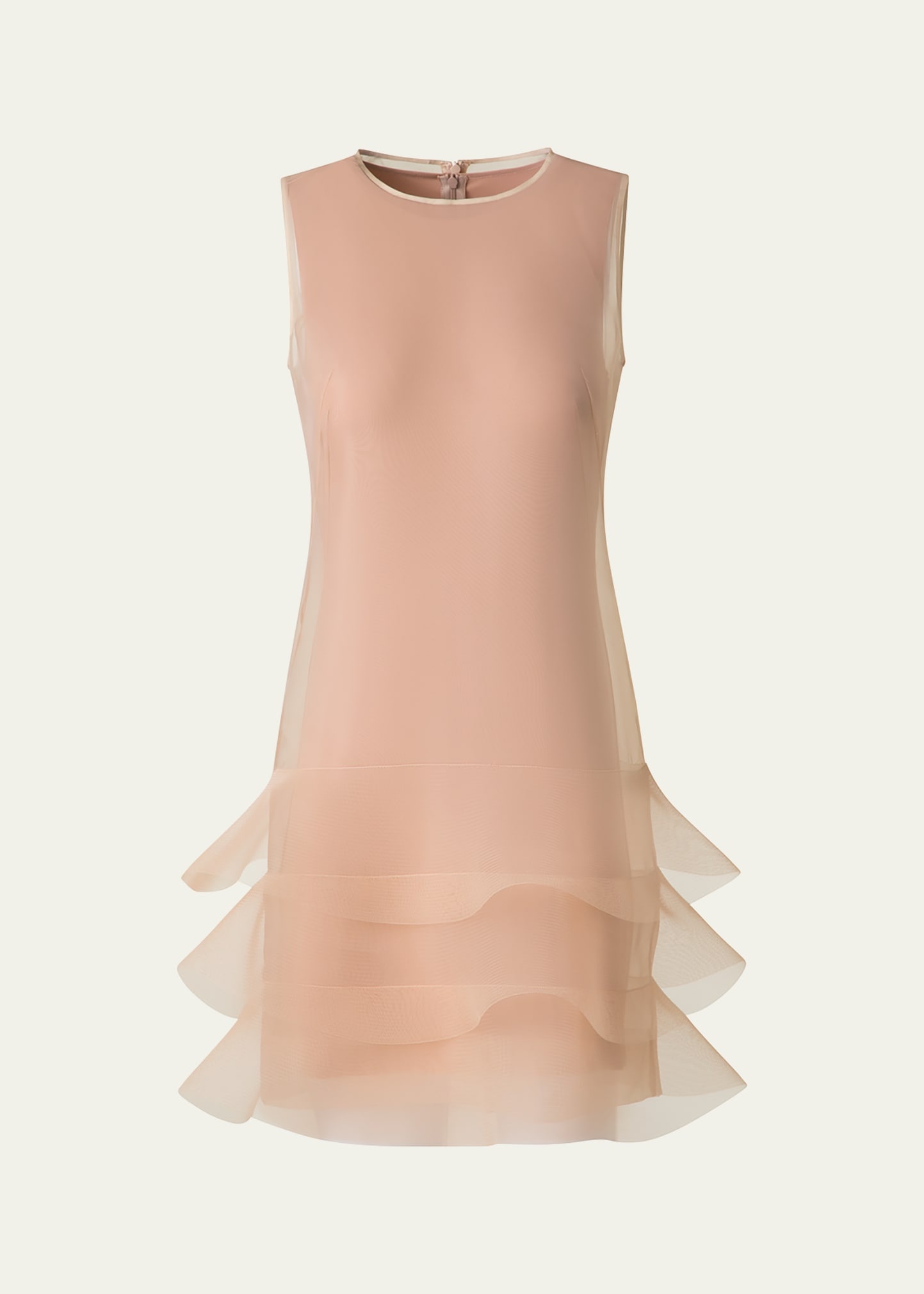 Hatband Waves Techno Organza Mini Dress - 1