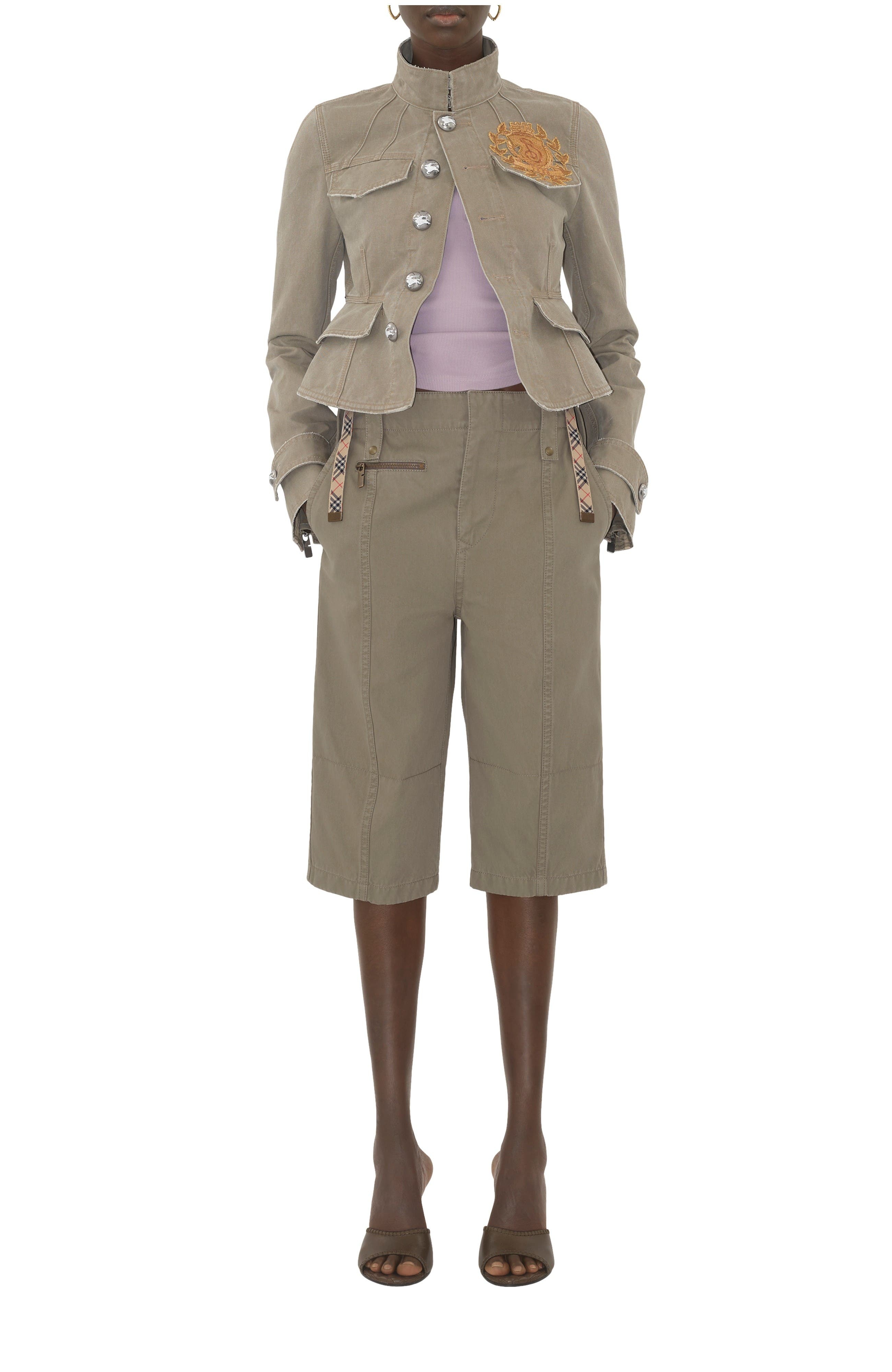 burberry B Crest Cotton Tailored Jacket in Quill at Nordstrom - 1