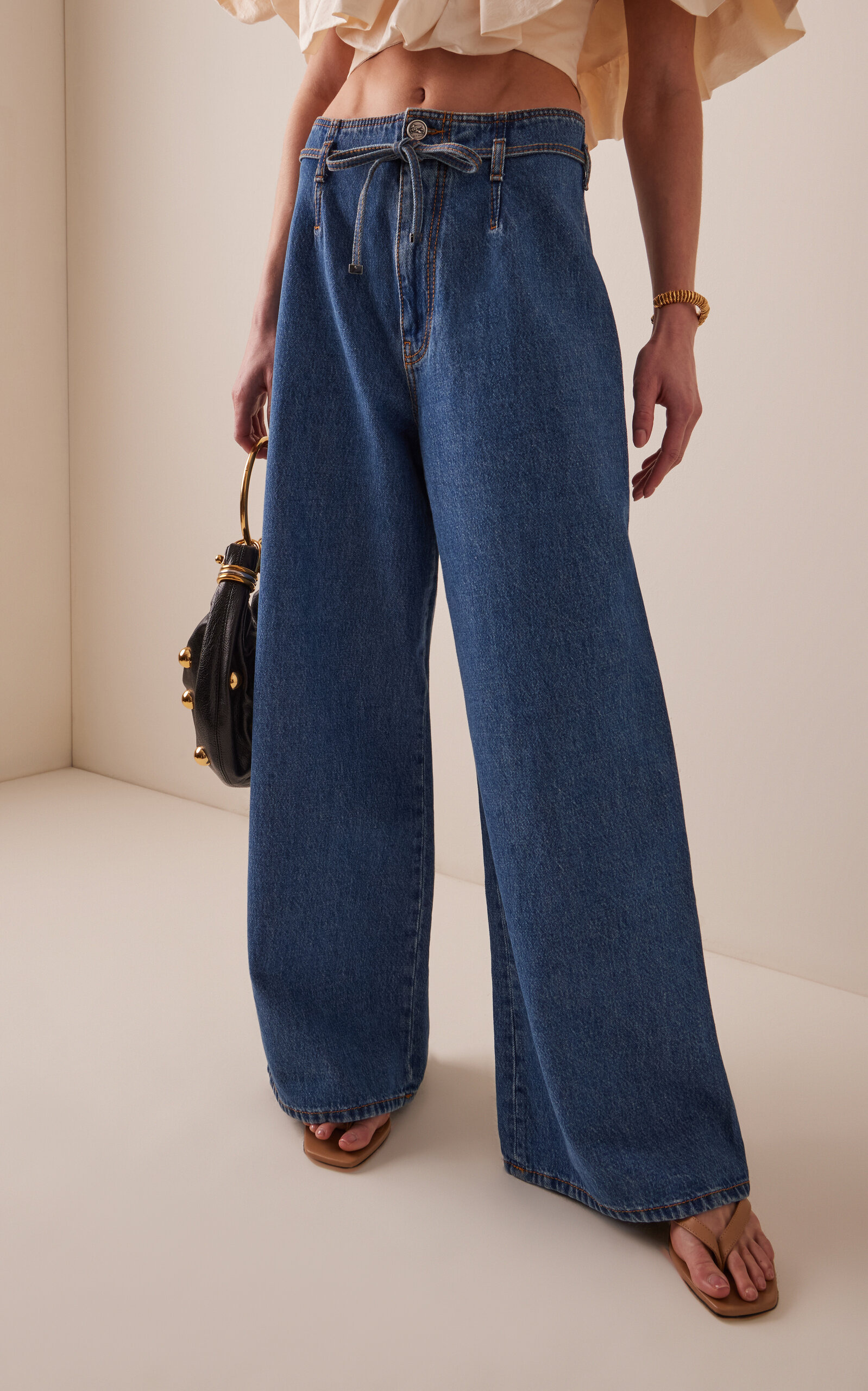 Rigid High-Rise Straight-Leg Jeans blue - 3